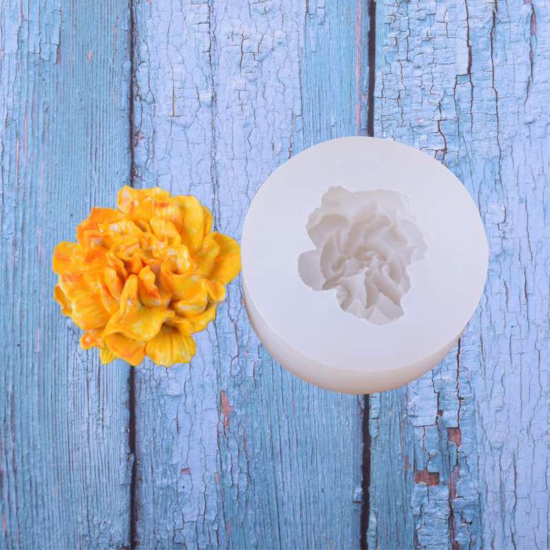 Carnation flower peony flower handmade soap silicone mold sugar diy baking cake decoration