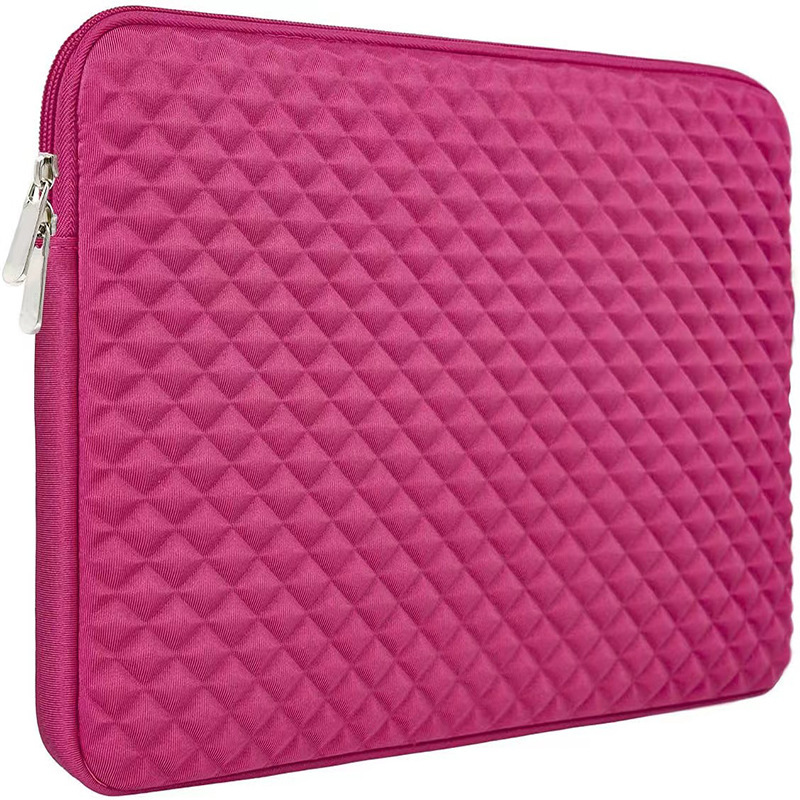 Bolsa de computadora portátil de 15,6 pulgadas cubierta de diamante relieve con bolsas de camelón para viajes de negocios 16 pulgadas