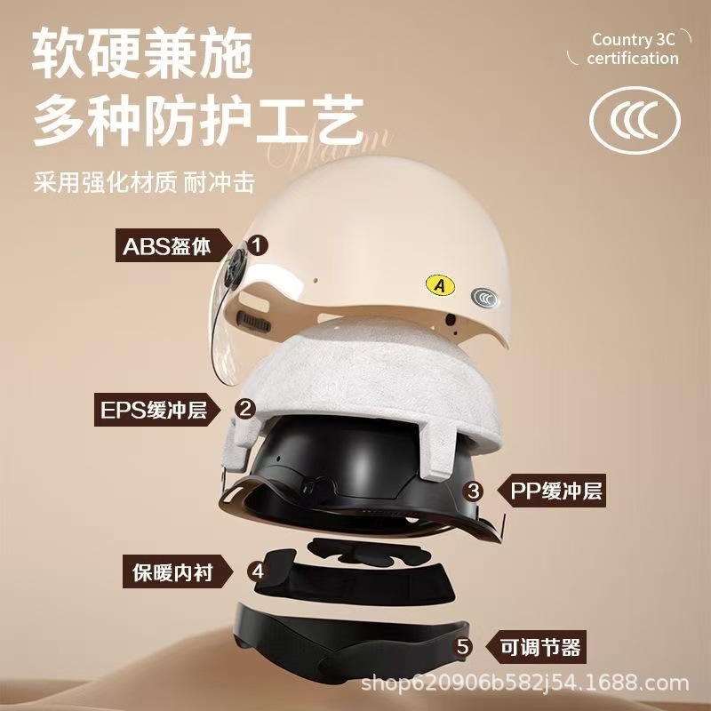 Newly Certified National Standard Electric Vehicle Helmet, Summer Sun Protection Half Helmet for Men and Women, Suitable for All Seasons, Factory Wholesale