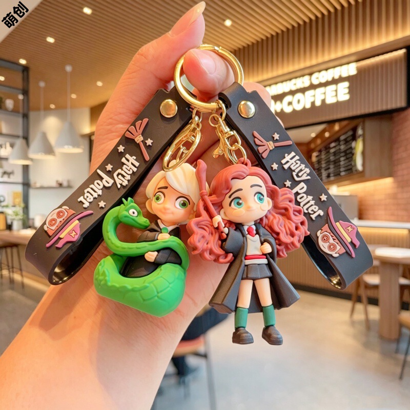 Cartoon Harry Potter keychain, anime merchandise pendant, couple's backpack pendant, car keychain, gift wholesale Cartoon Harry Potter keychain, anime merchandise pendant, couple's backpack pendant, car keychain, gift wholesale