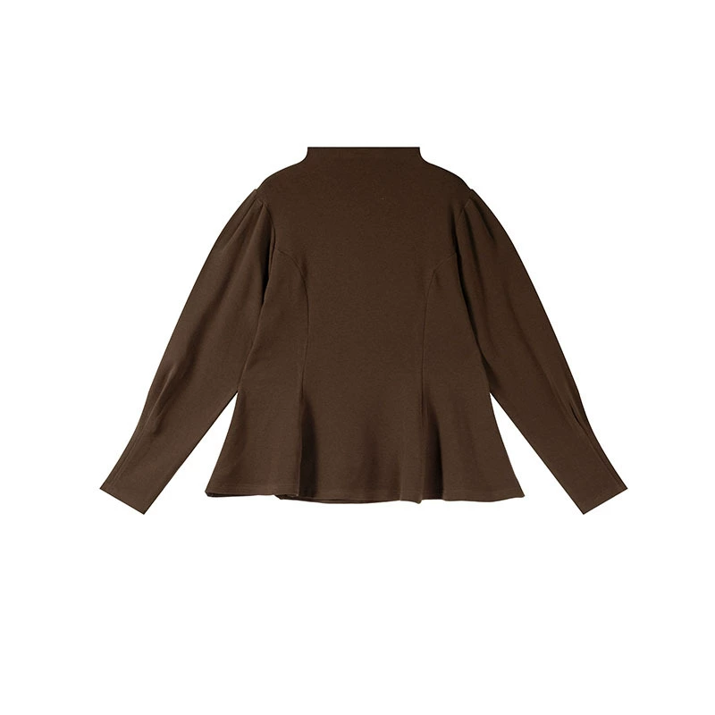 Winter fitted brace, long-sleeve, plus size, high collar