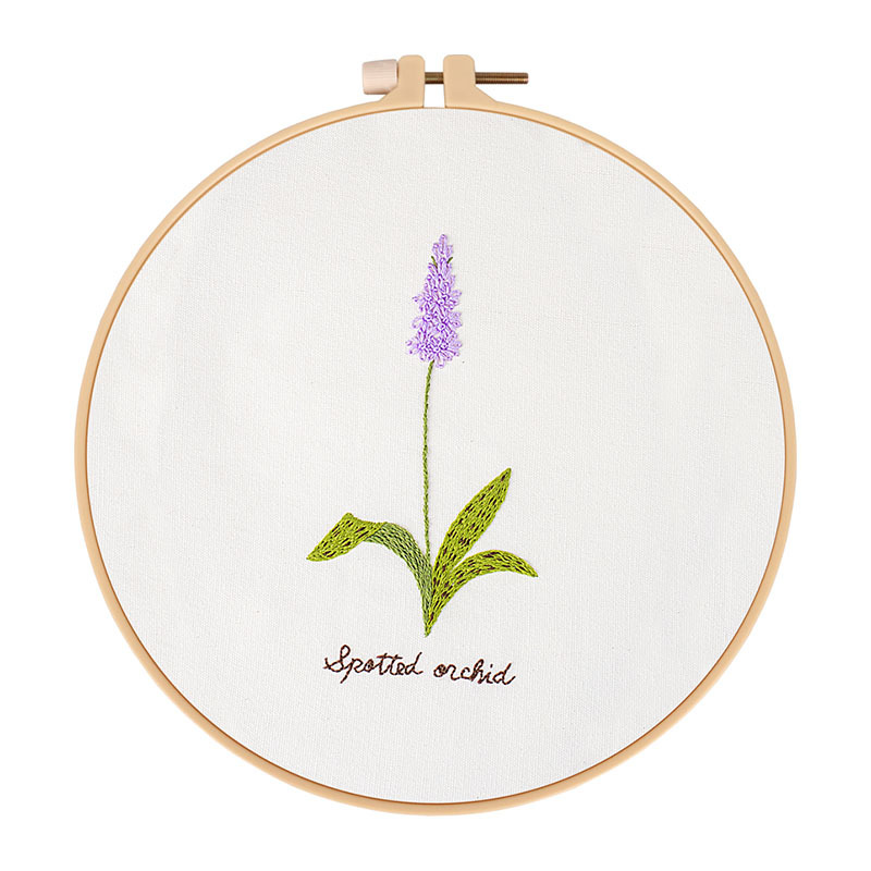 Lavanda flor hoja hermosa DIY material de bordado paquete auto-bordado tela arte nuevos guantes pieza traje de costura