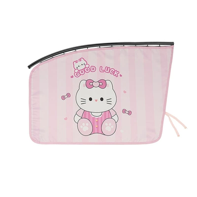 Blue Rain Embedded Car Window Car curtains - embedded-bow-cat-curtain-passenger-pink