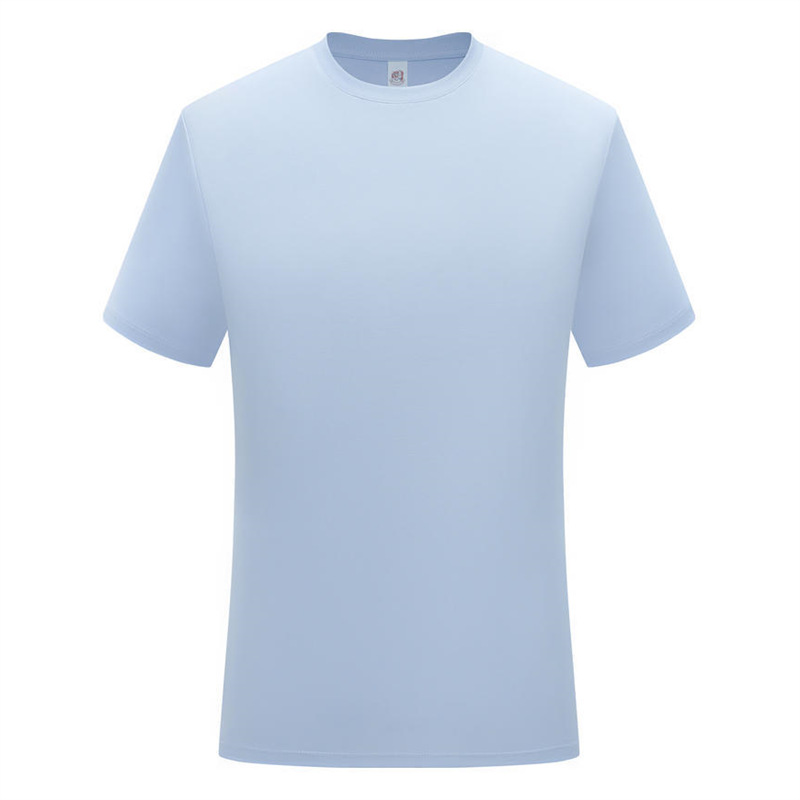 80 Xinjiang algodón largo de cuello redondo de manga corta verano de alta gama ejecutivo ropa de trabajo de hombre camiseta personalizada logotipo impreso