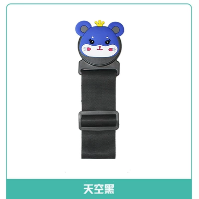Seat belt shoulder pad – cover - cute-mouse-sky-black