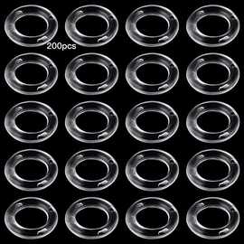 罗马圈100个，跨境零售套装透明配件 13*8MM窗帘圈拉绳圈更换配件