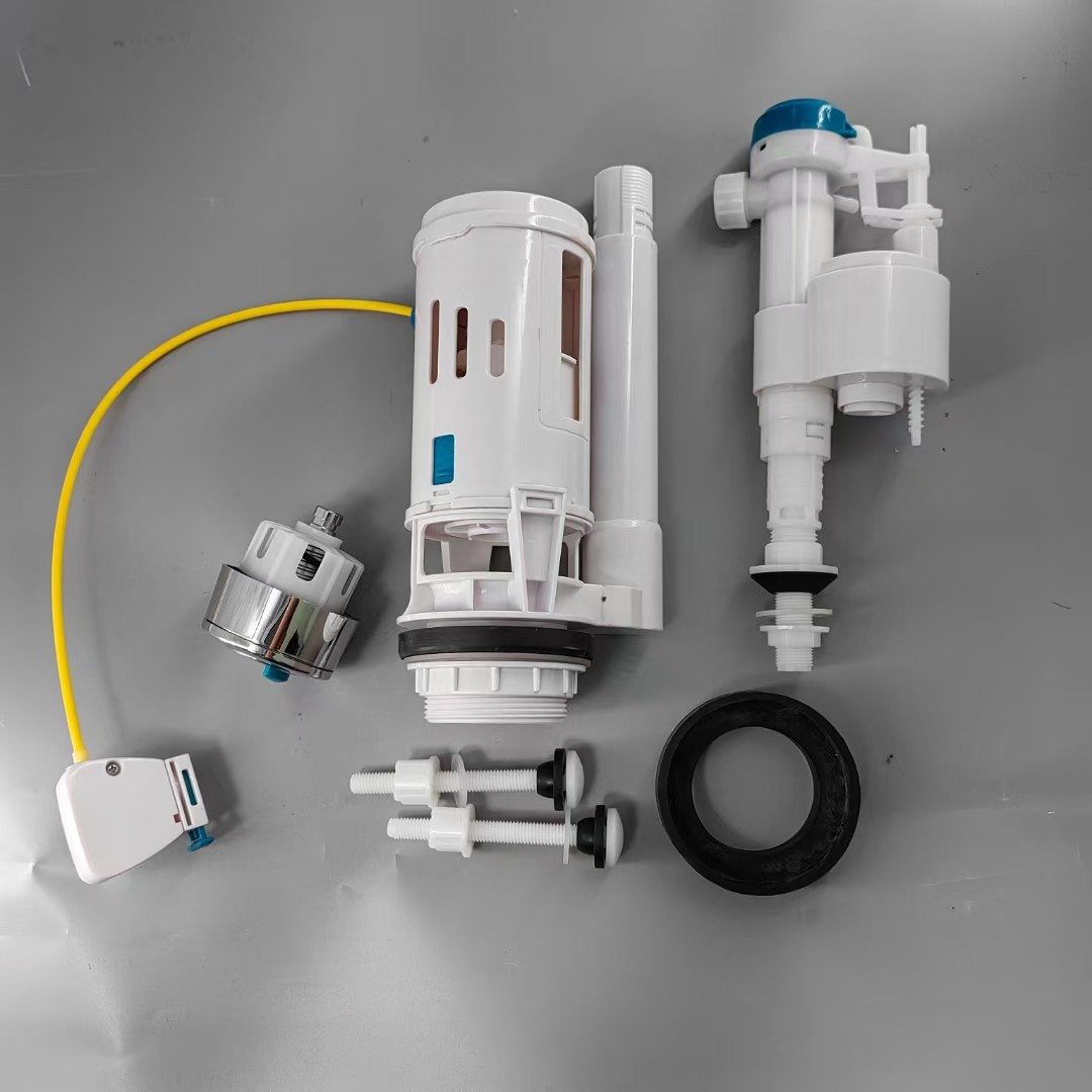 Válvula de drenaje controlada por cable lateral de doble fila de válvula de drenaje accesorios de tanque de agua botón superior de inodoro universal asiento de inodoro