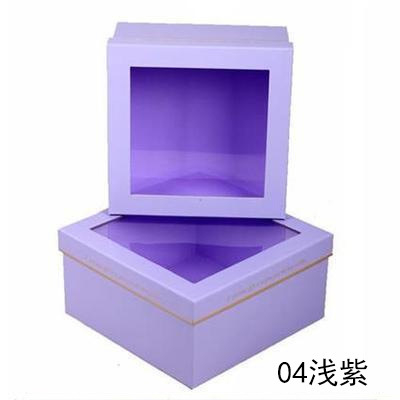 Cubierta de ventana abierta cuadrada dos caja de regalo flores regalo caja de regalo cubierta transparente caja vacía caja floral arreglo floral