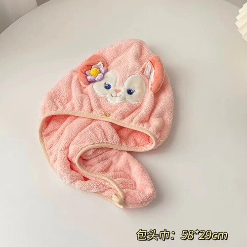 Custom-Made Souvenir Embroidered Bath Towel Set: Cute Cartoon Design, Highly Absorbent, Thickened Coral Fleece, Lina Bell Towel