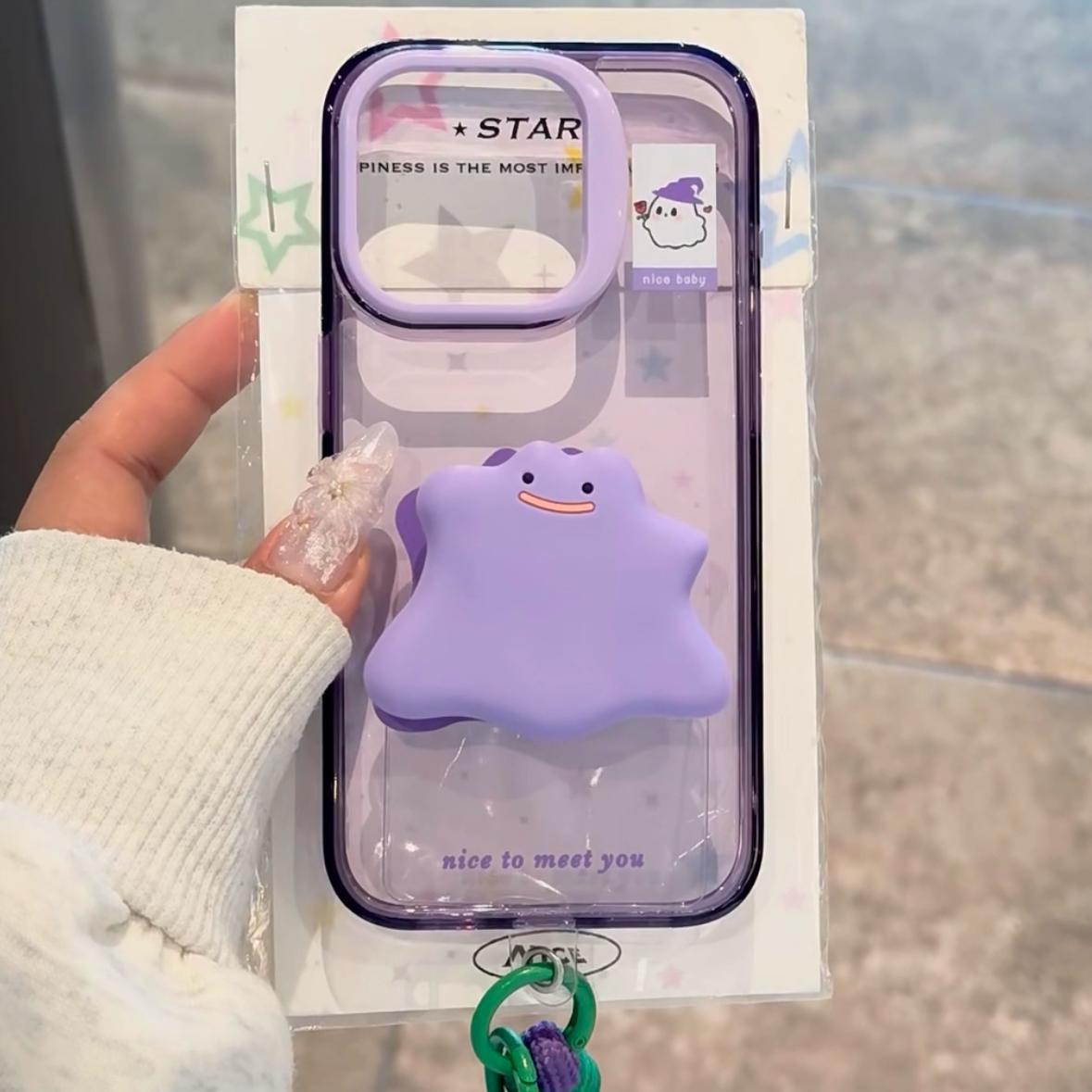 Variedad púrpura pequeño monstruo IPhone16promax protección ocular Apple 15/14pro funda para teléfono móvil para 13/15p