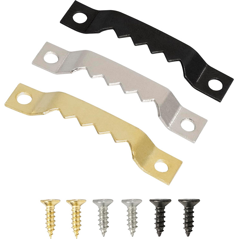 厂家直销单面锯齿条挂油画框配件十字绣婚纱照摆台照片墙挂钩五金