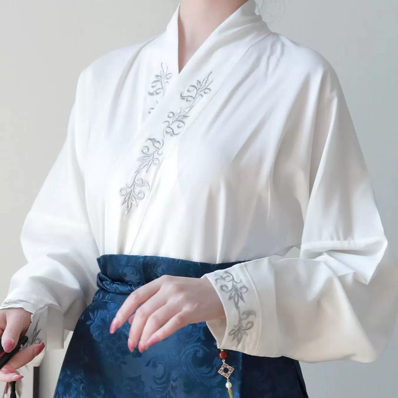 Комбинезон-плиссированная юбка Hanfu, китайский стиль, взрослая, варианты cross-к collar & jacket, размеры S–XL