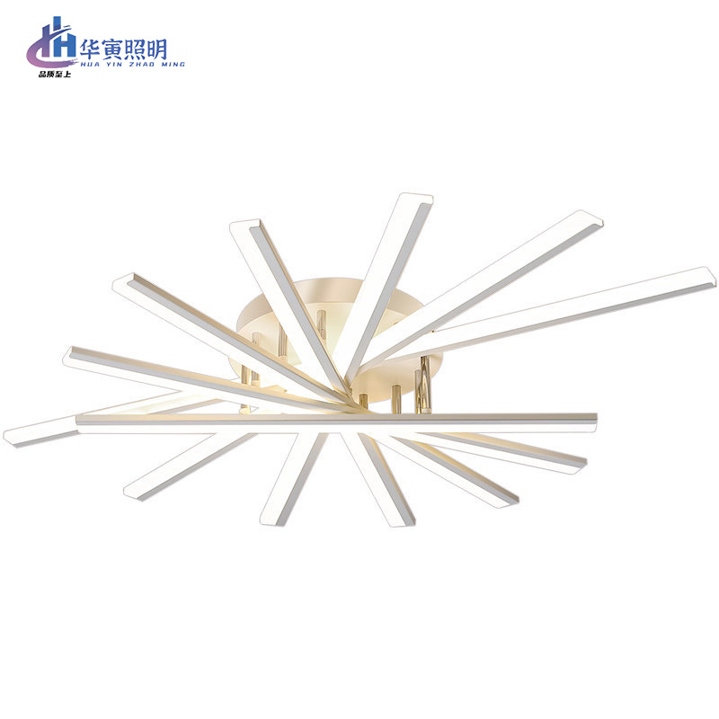 led客厅灯简约现代大气吸顶灯时尚家用个性创意三色智能主卧室灯