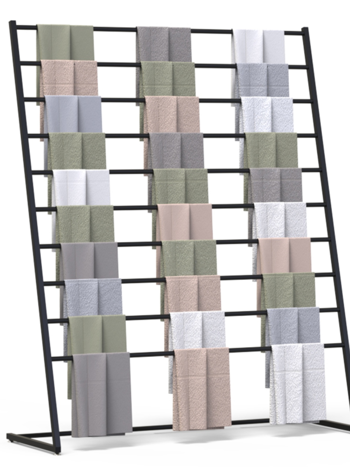 Cloth, stand, sample