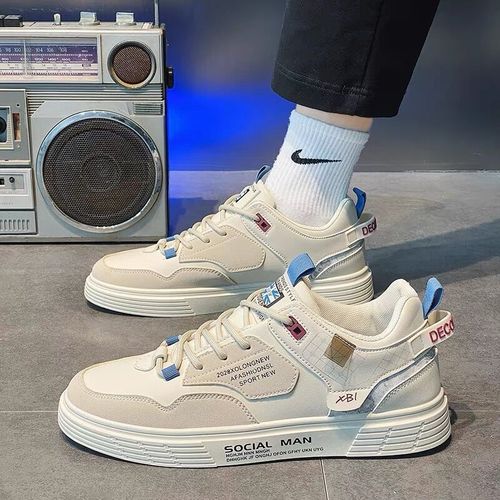 2024 spring new men's low-cut flat casual sneakers, versatile student versatile trendy shoes, trendy sports shoes for men