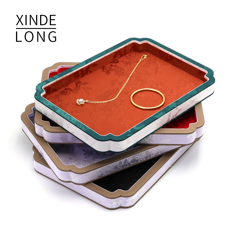 Court-style jewelry display tray, accessory storage, agate jade crafts, viewing and arranging, antique beads string, jewelry tray