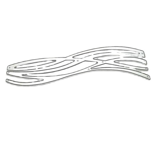 Long lace embossed knife mold etching process DIY carbon steel mold greeting card production Scrapbook cutting template