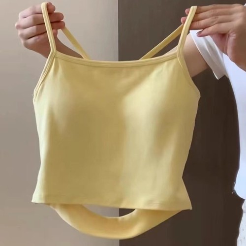 Ladies' Lace Bralette Tank Top with Pockets, Nipple Covers, Back Support, and Skirts