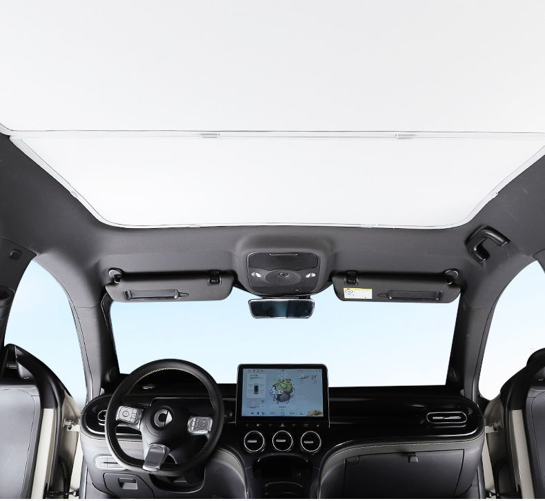Car Sunshade Curtain, Roof Sunshade, Sun Protection and Heat Insulation Canopy, Split-Type Sunroof, Suede Style Sunshade, Suede Fabric