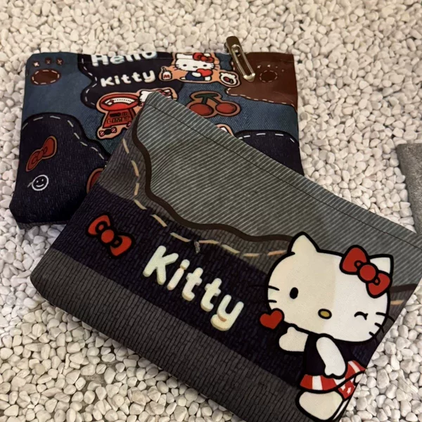 New niche Kitty cartoon original clutch bag, makeup bag, large-capacity storage bag, portable coin purse, simple double M9
