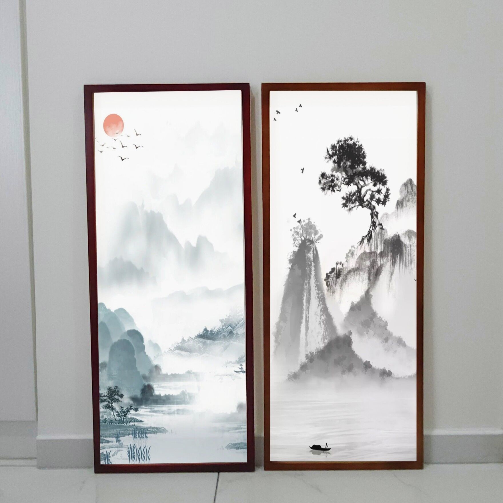 GJU8批發實木相框畫框掛牆字畫書畫細長廣告裝裱