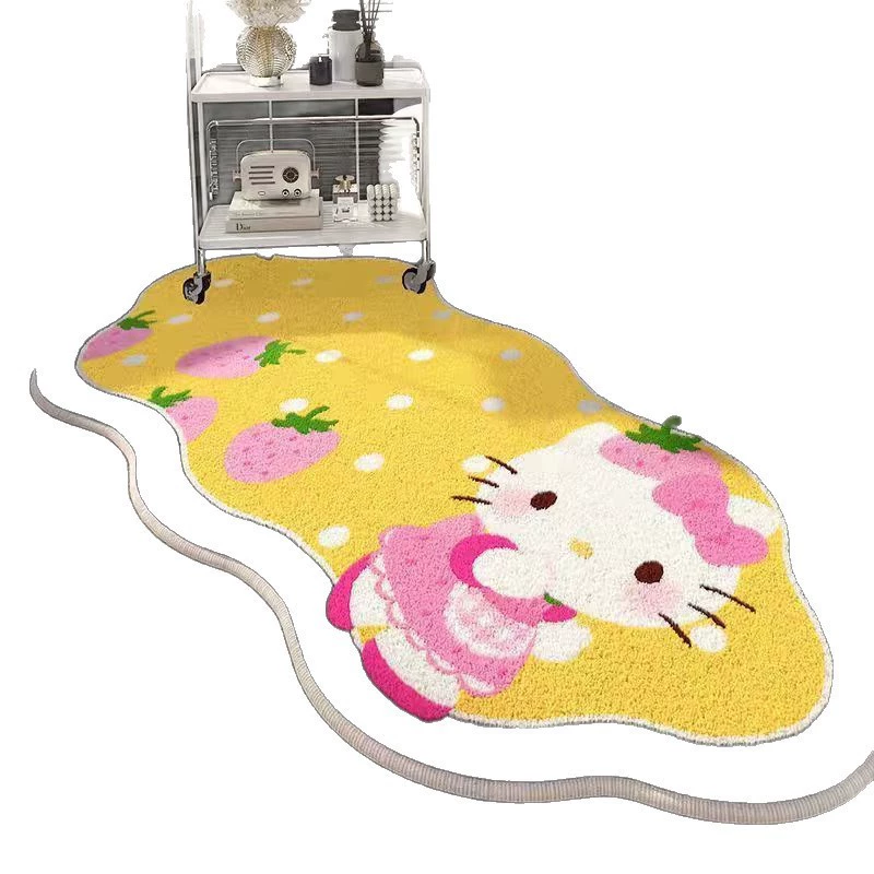 Коврик Hello Kitty, искусственный мех, мягкий прикроватный ковёр, размеры 40×60–80×200 см