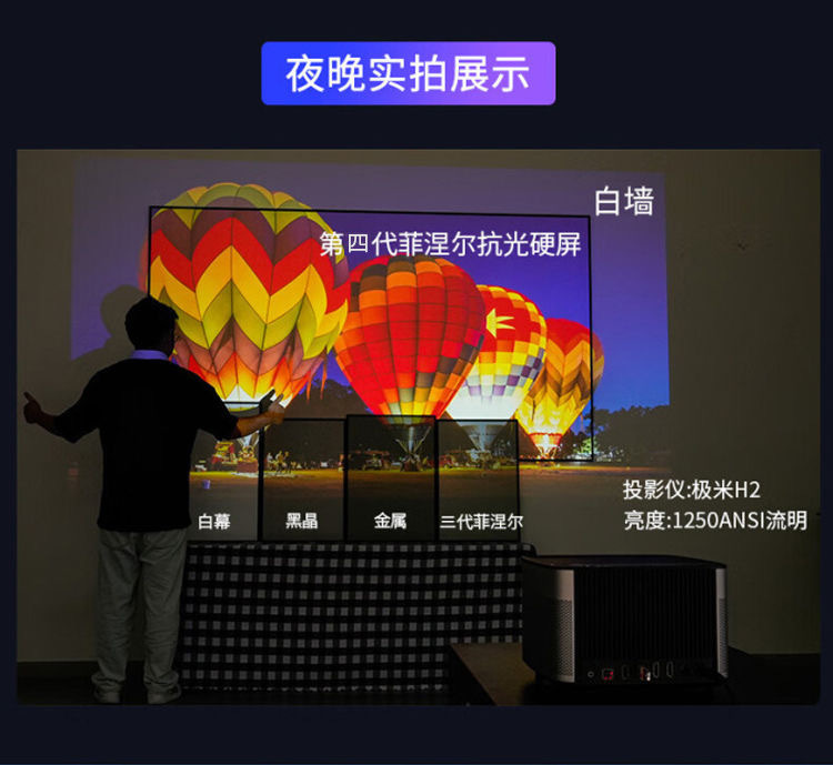 菲涅尔抗光软硬屏投影仪中长焦100寸120寸抗光幕布家庭影院画框幕-阿里巴巴