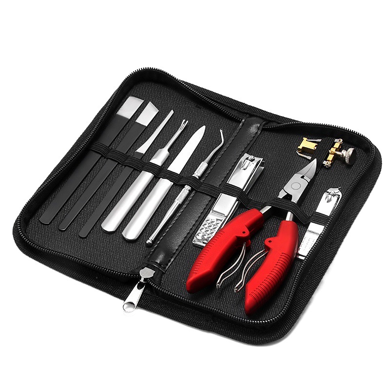 Yangjiang SUMINISTRO DE ACERO INOXIDABLE pedicura cuchillo traje Clippers traje oro corrector águila nariz alicates conjunto entrega de una pieza