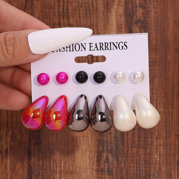 Round beads drop-shaped