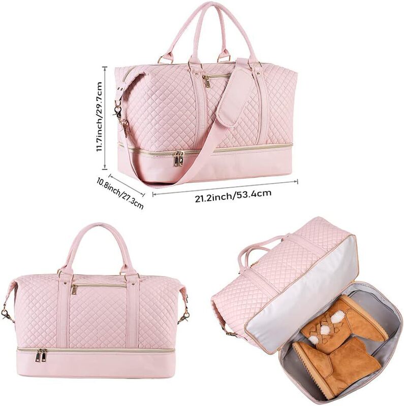 Travel Duffel Bag Fabric Pleated Cotton Travel Bag Large Body Bag Fitness Sports Bag