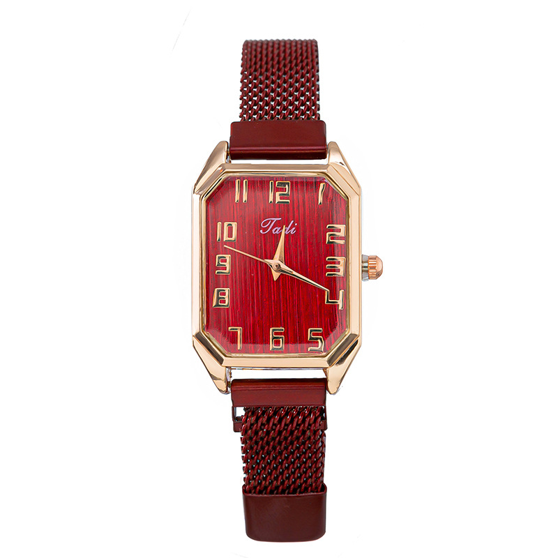 New Trendy and Minimalist Digital Time Classic Alloy Magnet Buckle Quartz Women's Watch_voghion.com