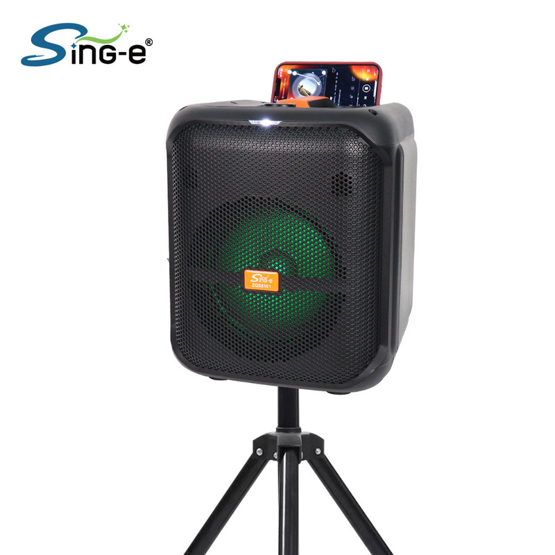 Sing-e dec s8181ポータブル家庭用ステレオサブウーファーカラオケスピーカーマイクスタンド付き|undefined
