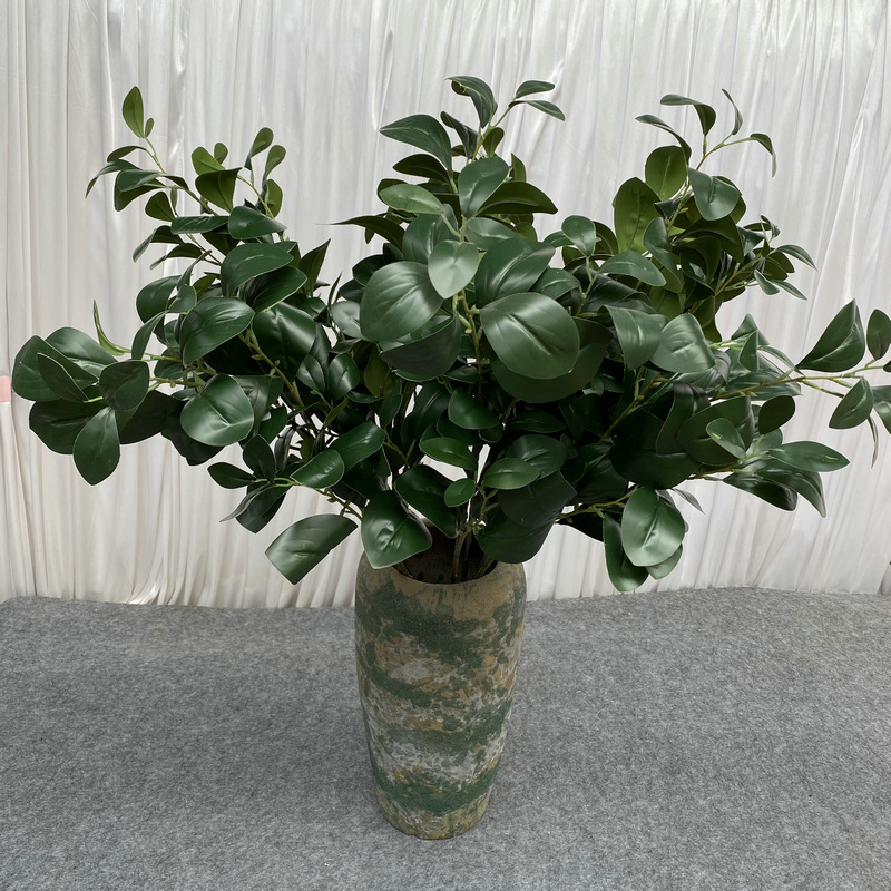 仿真长只菠萝蜜叶子 室内造景装饰仿真植物摆件仿真树叶插花配材