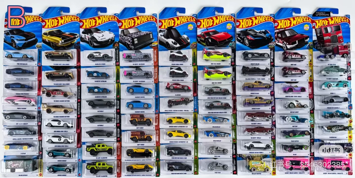 Литой гоночный игрушечный автомобиль (Hot Wheels Ferrari), металлический 12 см, assorted 72 модели случайной смеси