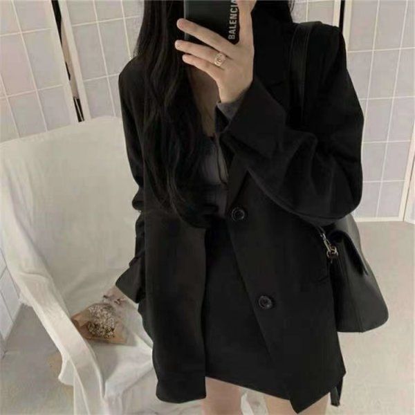 Blazer Women's 2025 Spring & Fall Fashion New Style Foreign Style Small Fragrance Fashion Korean Style Loose Small Suit Student Trend