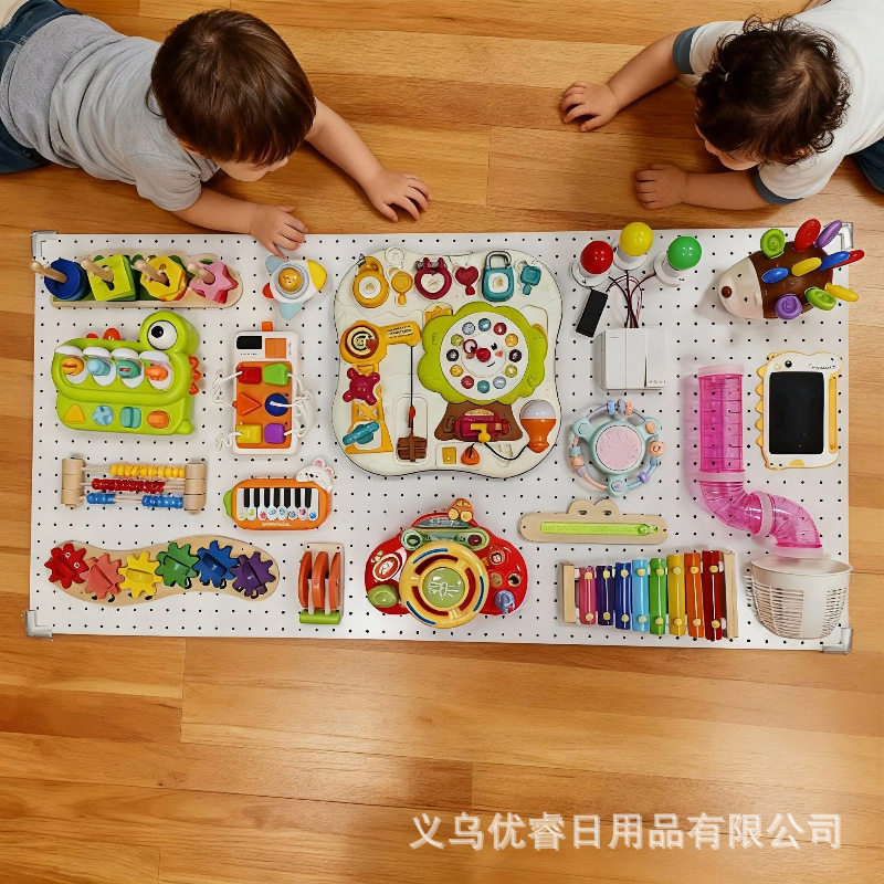 Early Education Busy Board DIY Toy Accessories Montessori Hole Board Baby Educational Montessori Kindergarten DIY