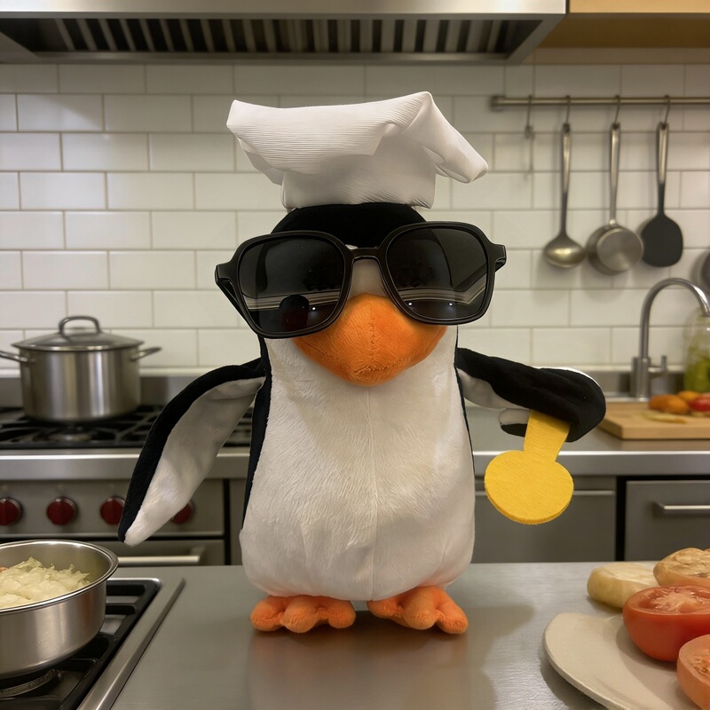 Elegant Penguin Cute and Funny Plush Toy Manufacturer in Stock [Free Sunglasses and Hat]