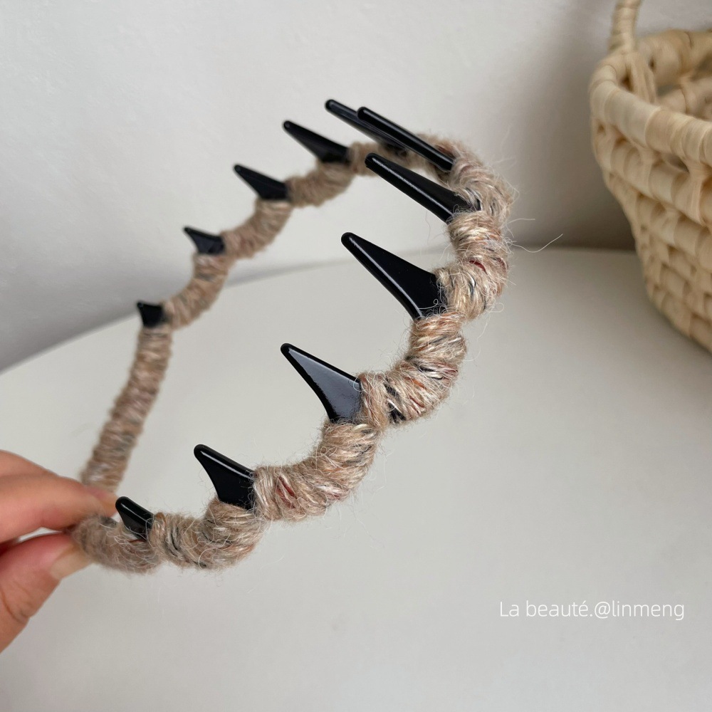 Diadema superior de cráneo alto Diadema de fragancia pequeña negra de alta calidad Diadema de estilo perla coreana arco simple cueva para el cabello accesorios para el cabello femenino