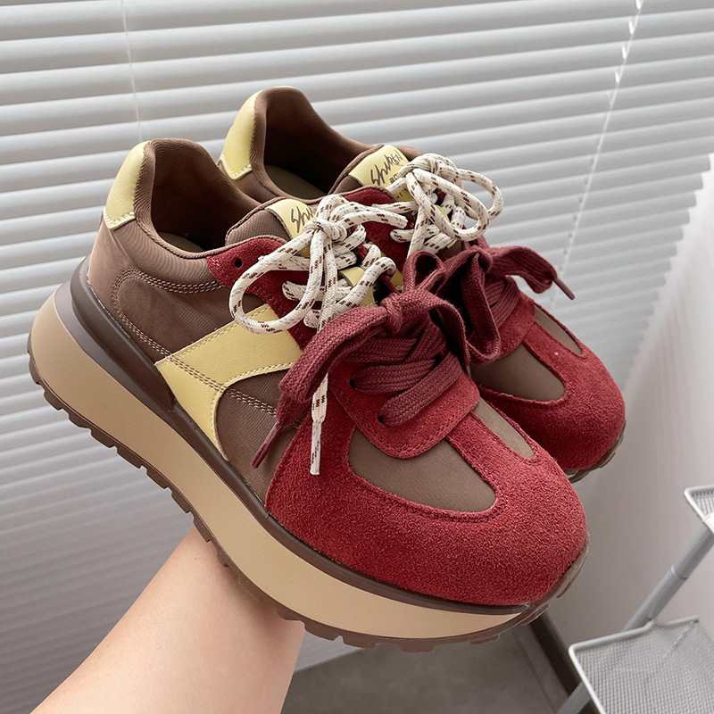 Fashionable retro suede GAT shoes platform