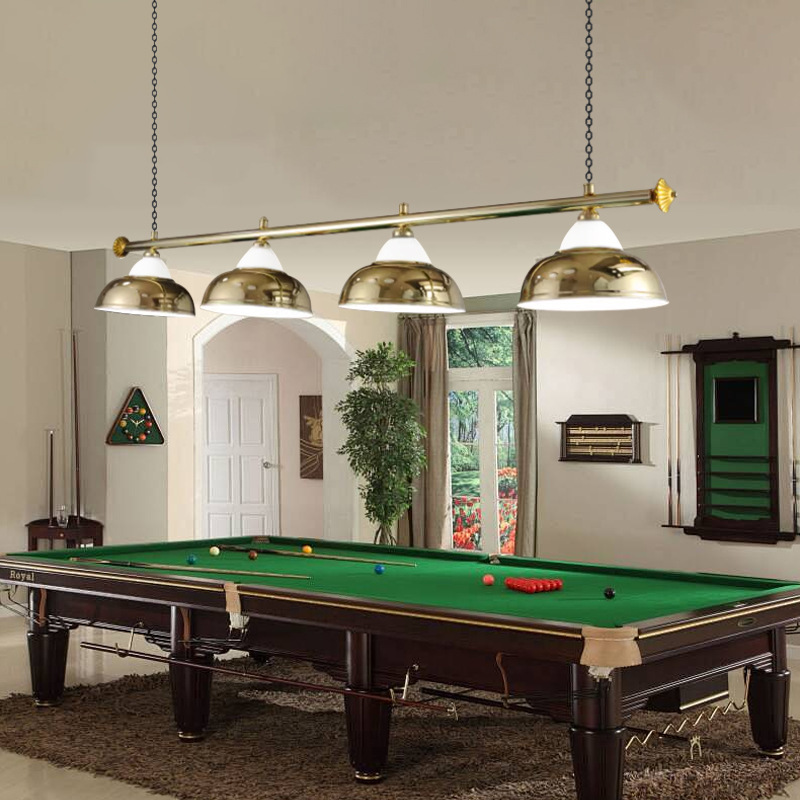Lámpara de billar lámpara de billar led lámpara sin sombra personalidad de lámpara de sala de billar de hierro forjado americana negro ocho lámpara de snooker