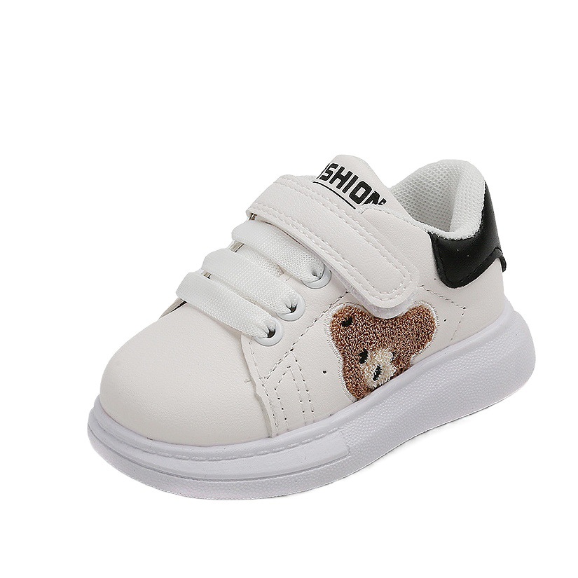 Primavera y otoño zapatillas de deporte para niños zapatos blancos niños y niñas zapatos casuales zapatos de bebé impermeables 1-6 años de edad zapatos para correr