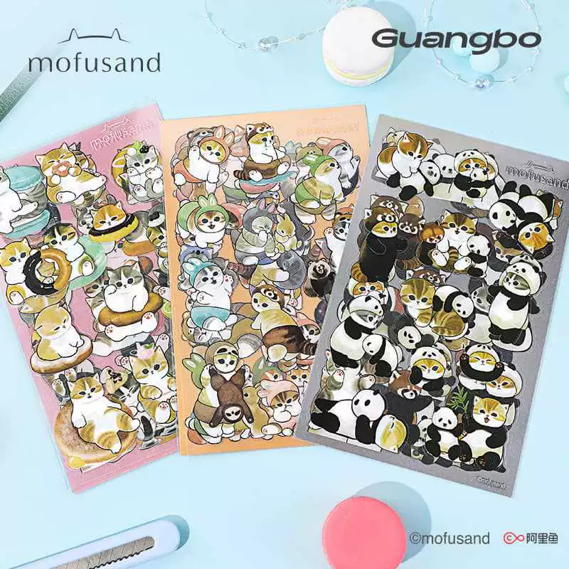 Новая серия Fuccat Shandi изысканные наклейки из ПЭТ милые мультяшные креативные студенты DIY пейзажные ручные наклейки