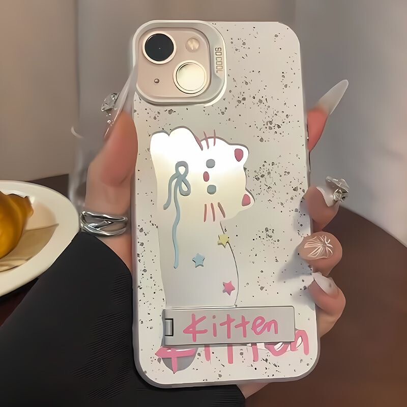 Ins Style Cut Out Cat K12 Suitable for Oppo Findx7/A72 Mobile Phone Case Reno11/6 Matte Bracket