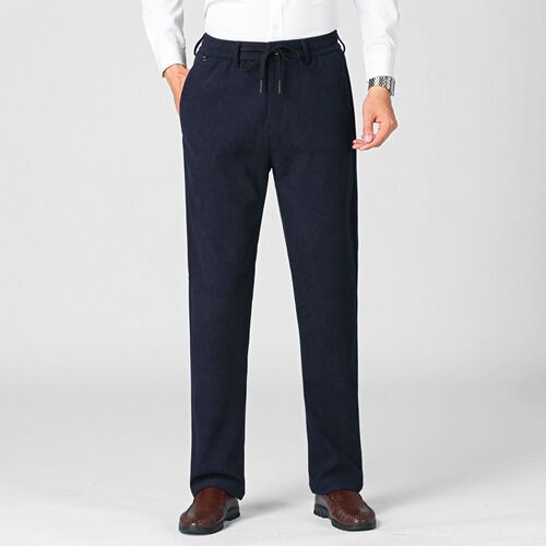 Men's Spring and Autumn Pants for Middle-Aged and Elderly People, Loosely Fitted, Elastic Waistband, Suitable for Grandpa and Dad