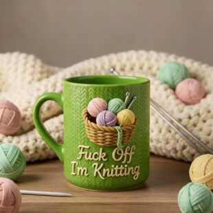 �羳��ƷFuck Off I'm Knitting Mug���ڿ�ë���R�˱�