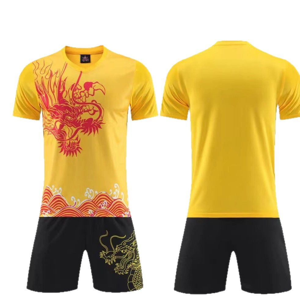 Nuevo juego de ropa de barco dragón de color sólido con patrón de dragón se puede imprimir logotipo de secado rápido