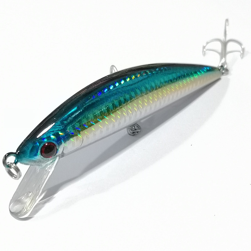 Cross-border sea fishing bait deep sea fake bait mackerel trolling bait middle layer floating minnow 120MM 40G diving 3-5M