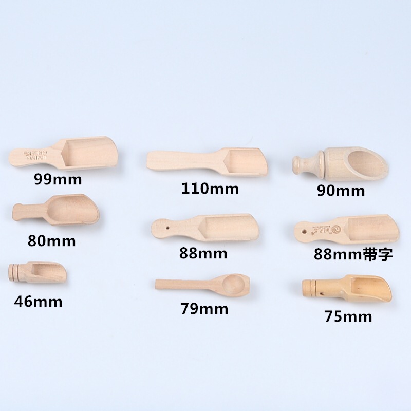 子供のおもちゃのスプーン、日本のバスソルトスプーン、キッチンバスソルトスプーン、化粧品木製スプーン、無垢材無塗装バスソルトスプーン|undefined