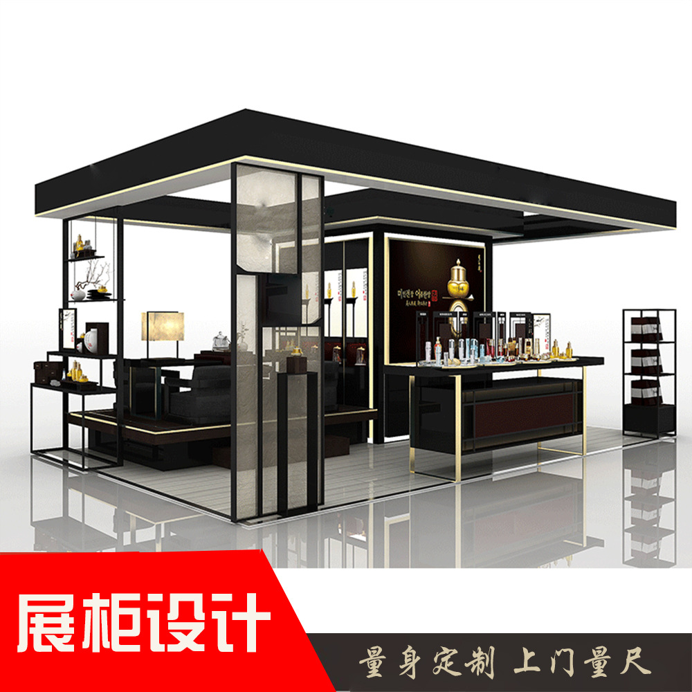 0127彩妆展示柜商场定制化妆品展柜亚克力面板展架