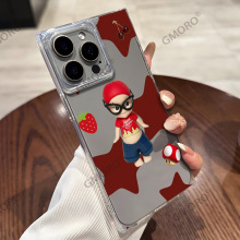 冰晶壳适用苹果14手机壳新款iphone16星星女孩15透明壳可爱防摔软